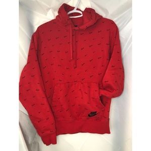 NIKE RED CHECK CLUB FLEECE
